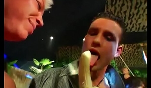 Gay travel in group Dozens of men go bananas for bananas at this