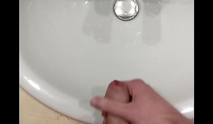 Quietly cumming after edging in shared hotel room