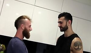 Amateursdoit - bearded studs fuck after hot oral session in the kitchen