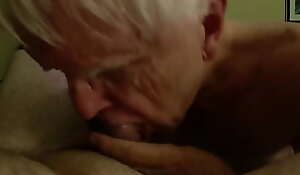 Grandpa receives rough mouth fucking from a random man