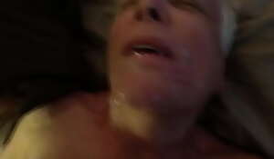 Hot facial for grandpa who loves hot cum on his face