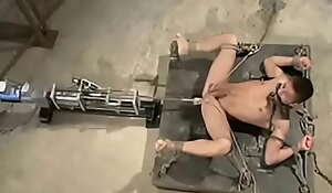 Dominic gets tied up and drived wild by a machine