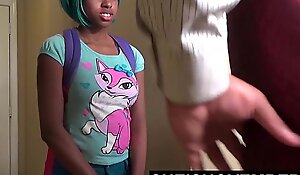 Black student caught skipping class msnovember stepdad educates her on blowjob and cumshot for leaving school pov daughter inlaw head on sheisnovember