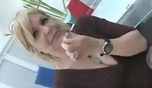 Blonde milf getting an anal creampie bbc