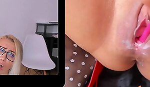 Euro milf slut with vibrator in pussy is squirting rivers at work online now on kate hot4cams com